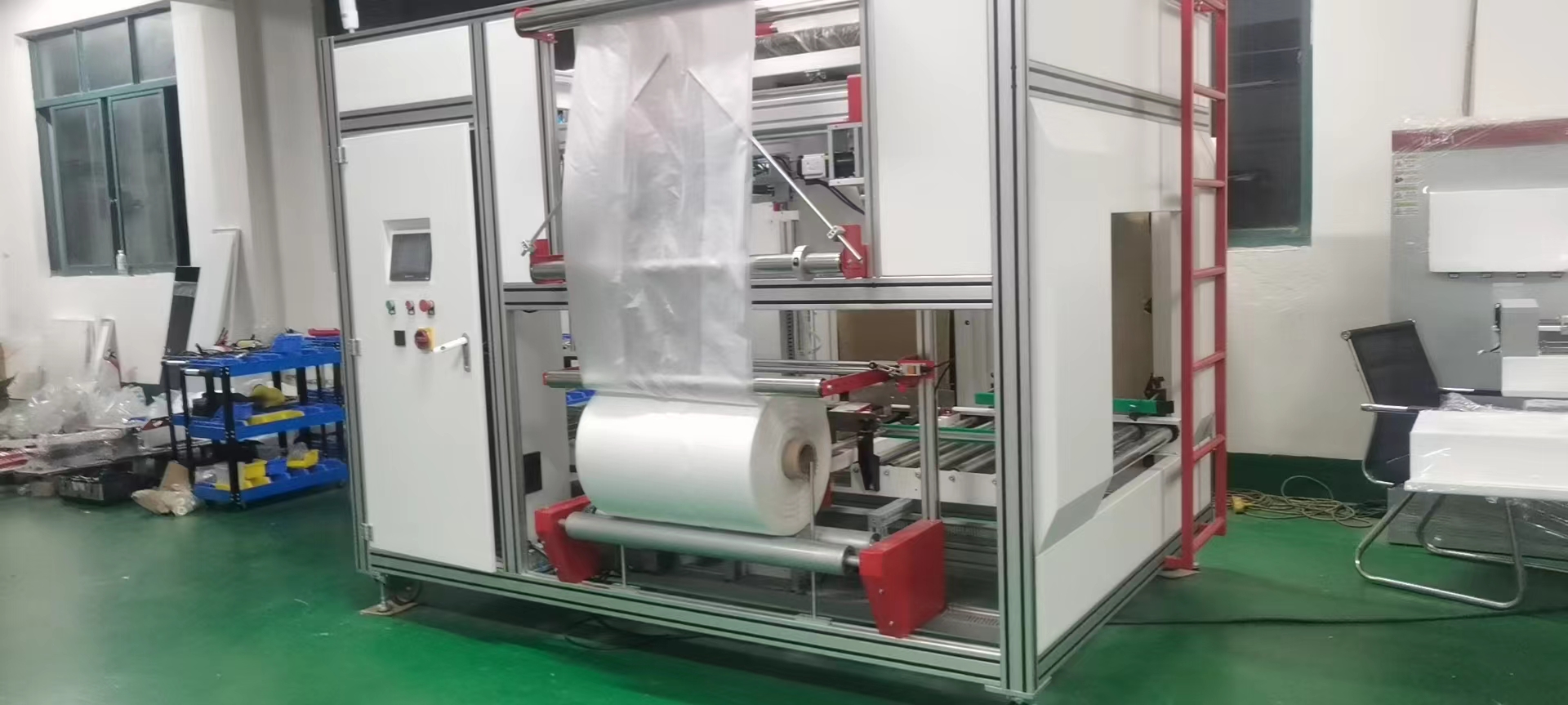 油脂纸箱套袋机-圆筒套袋机-一字纸箱套袋机