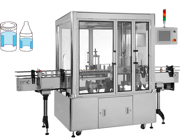 回转式小圆瓶贴标机-全自动PET定位圆瓶贴标机-贴标机放卷轮